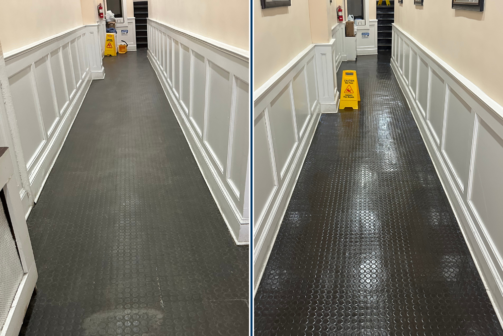 Before and after of extreme apartment clutter cleaned with professional biohazard cleaning in New York City.